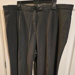 Sag Harbor Gray trousers 22W stretch zip up no pockets